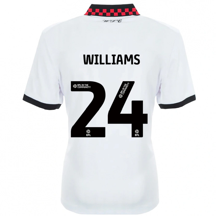 Danxen Män Harry Williams #24 Vit Svart Bortatröja Matchtröjor 2025/26 Tröjor T-Tröja