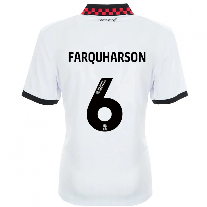 Danxen Män Priestley Farquharson #6 Vit Svart Bortatröja Matchtröjor 2025/26 Tröjor T-Tröja