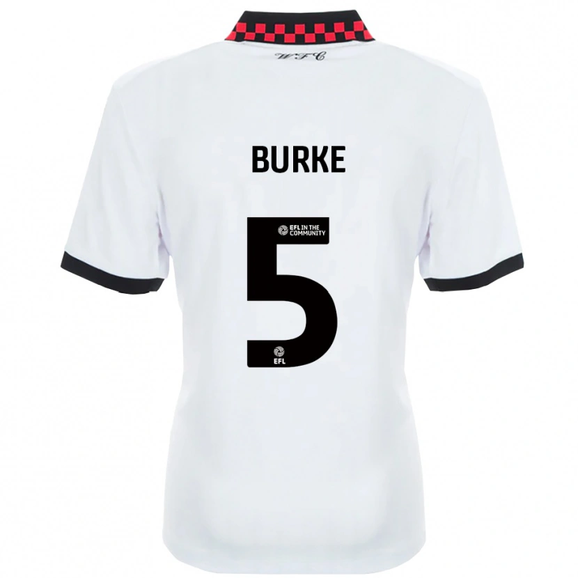 Danxen Män Harrison Burke #5 Vit Svart Bortatröja Matchtröjor 2025/26 Tröjor T-Tröja