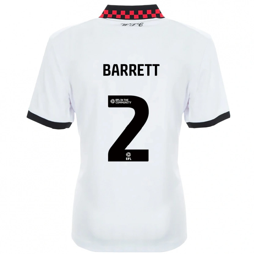 Danxen Män Connor Barrett #2 Vit Svart Bortatröja Matchtröjor 2025/26 Tröjor T-Tröja