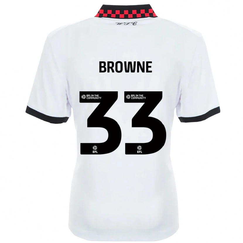 Danxen Män Rico Browne #33 Vit Svart Bortatröja Matchtröjor 2025/26 Tröjor T-Tröja
