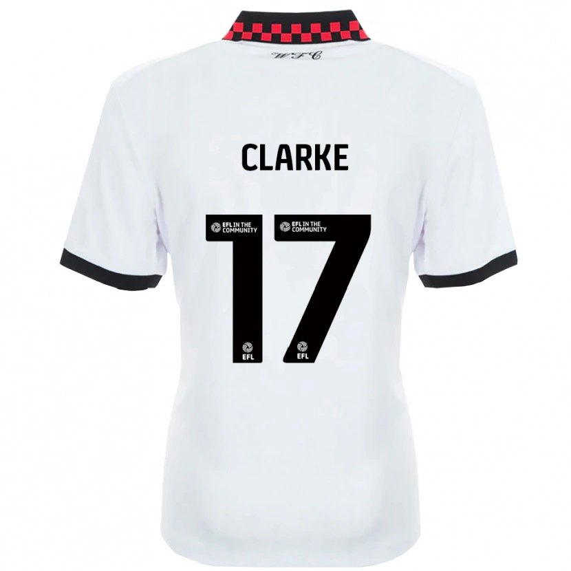 Danxen Män Courtney Clarke #17 Vit Svart Bortatröja Matchtröjor 2025/26 Tröjor T-Tröja
