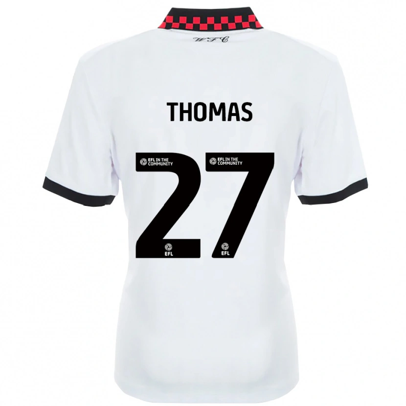 Danxen Män Dylan Thomas #27 Vit Svart Bortatröja Matchtröjor 2025/26 Tröjor T-Tröja