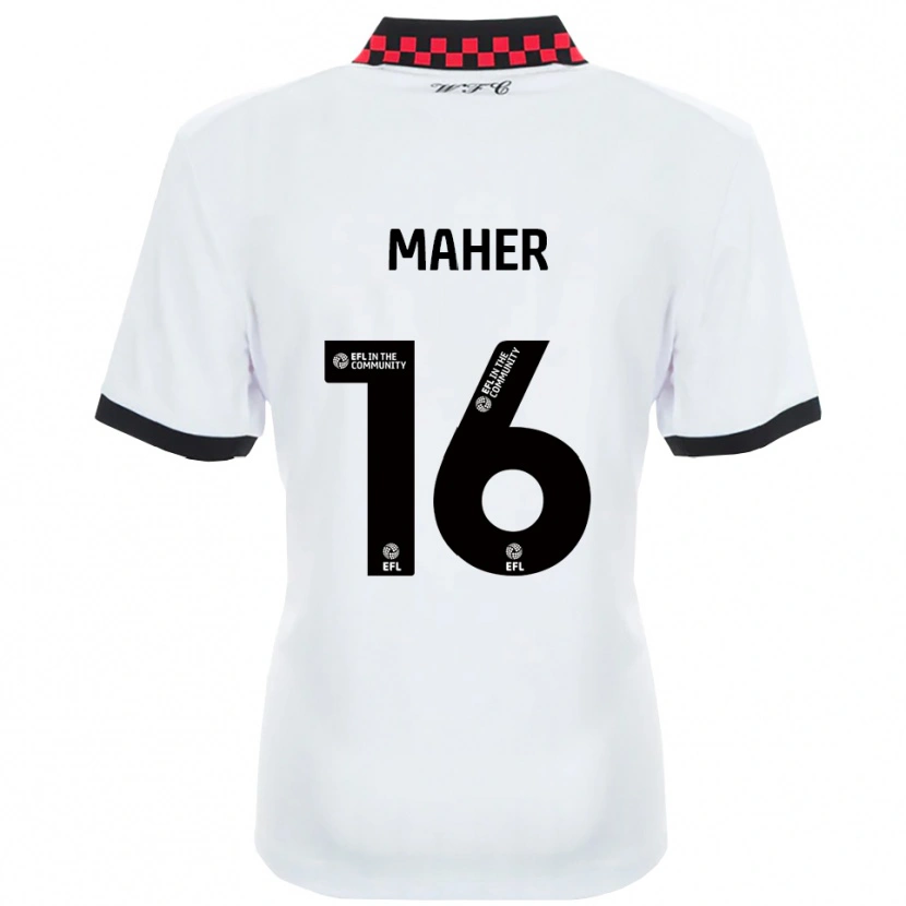 Danxen Män Ronan Maher #16 Vit Svart Bortatröja Matchtröjor 2025/26 Tröjor T-Tröja