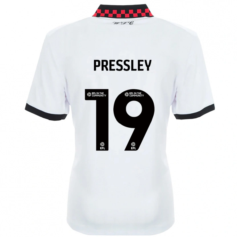 Danxen Män Aaron Pressley #19 Vit Svart Bortatröja Matchtröjor 2025/26 Tröjor T-Tröja