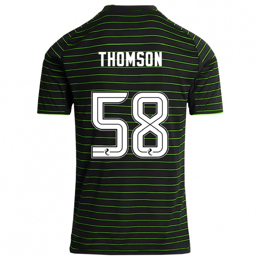 Danxen Män Corey Thomson #58 Svart Grön Bortatröja Matchtröjor 2025/26 Tröjor T-Tröja