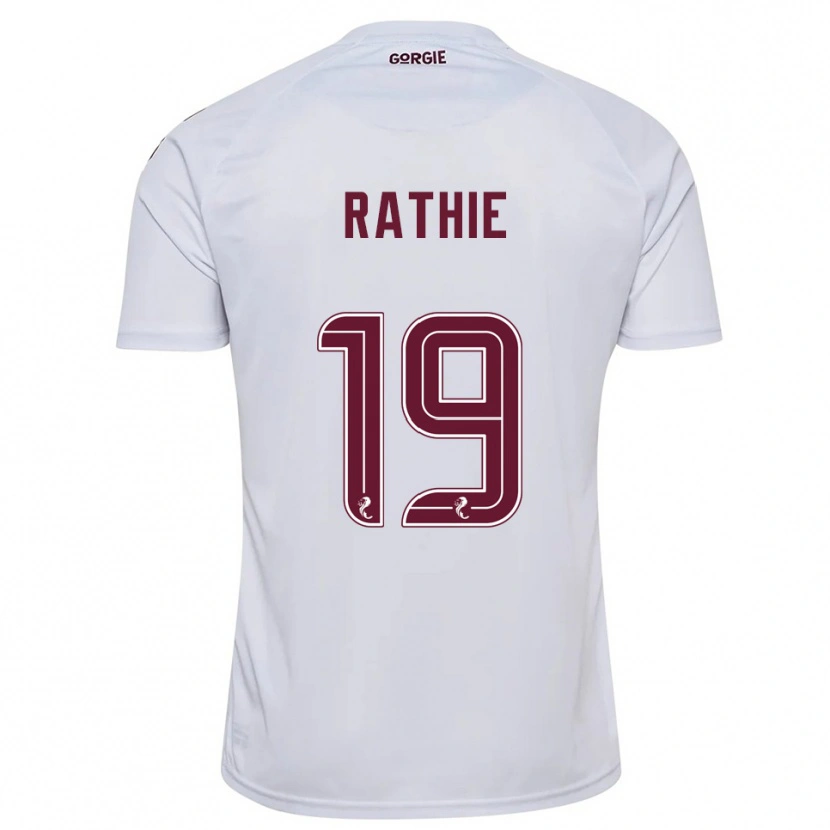 Danxen Män Luke Rathie #19 Vit Vinröd Bortatröja Matchtröjor 2025/26 Tröjor T-Tröja