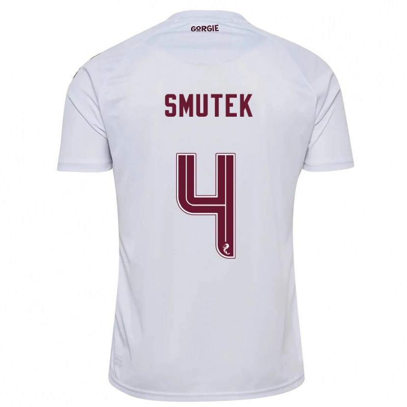 Danxen Män Kai Smutek #4 Vit Vinröd Bortatröja Matchtröjor 2025/26 Tröjor T-Tröja