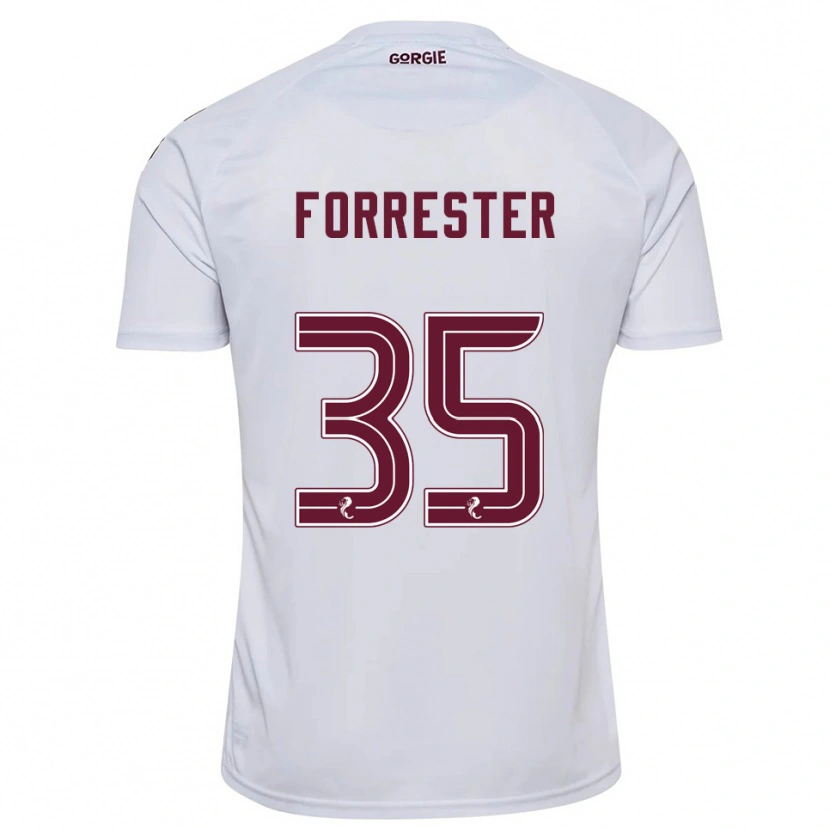 Danxen Män Adam Forrester #35 Vit Vinröd Bortatröja Matchtröjor 2025/26 Tröjor T-Tröja