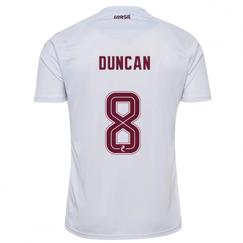 Danxen Män Ryan Duncan #8 Vit Vinröd Bortatröja Matchtröjor 2025/26 Tröjor T-Tröja