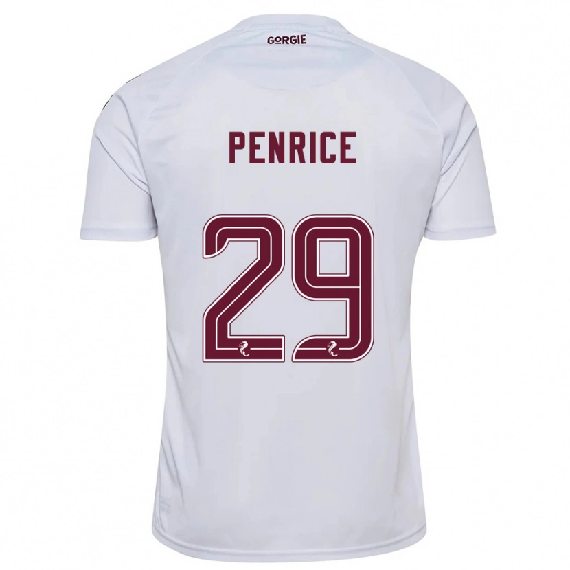 Danxen Män James Penrice #29 Vit Vinröd Bortatröja Matchtröjor 2025/26 Tröjor T-Tröja