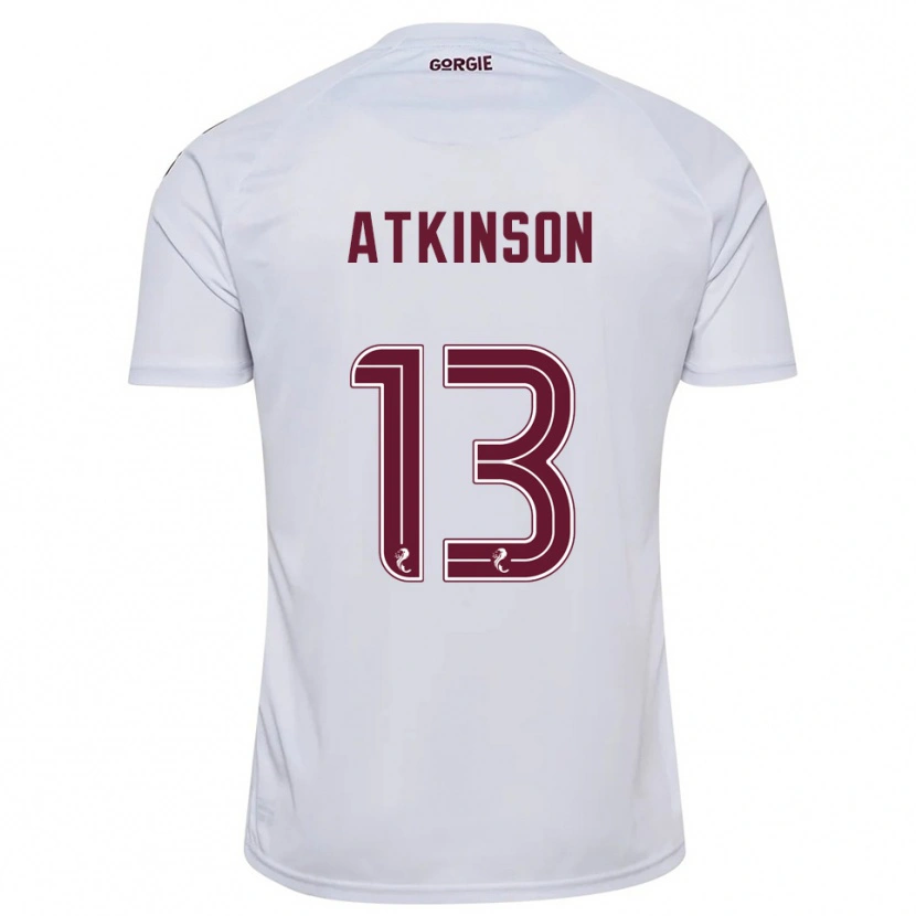 Danxen Män Nathaniel Atkinson #13 Vit Vinröd Bortatröja Matchtröjor 2025/26 Tröjor T-Tröja