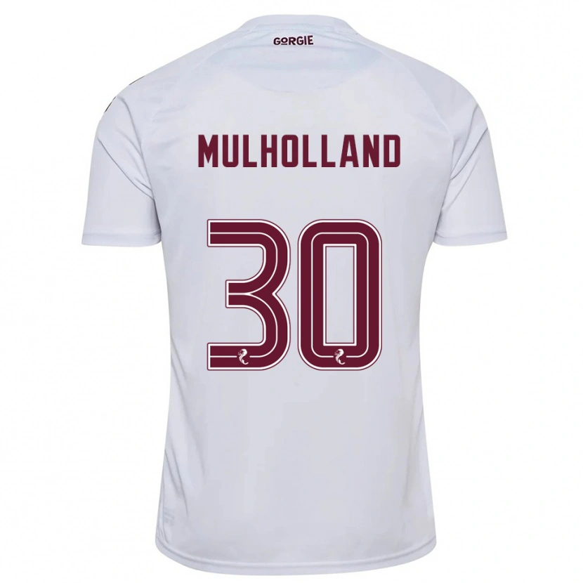Danxen Män James Mulholland #30 Vit Vinröd Bortatröja Matchtröjor 2025/26 Tröjor T-Tröja