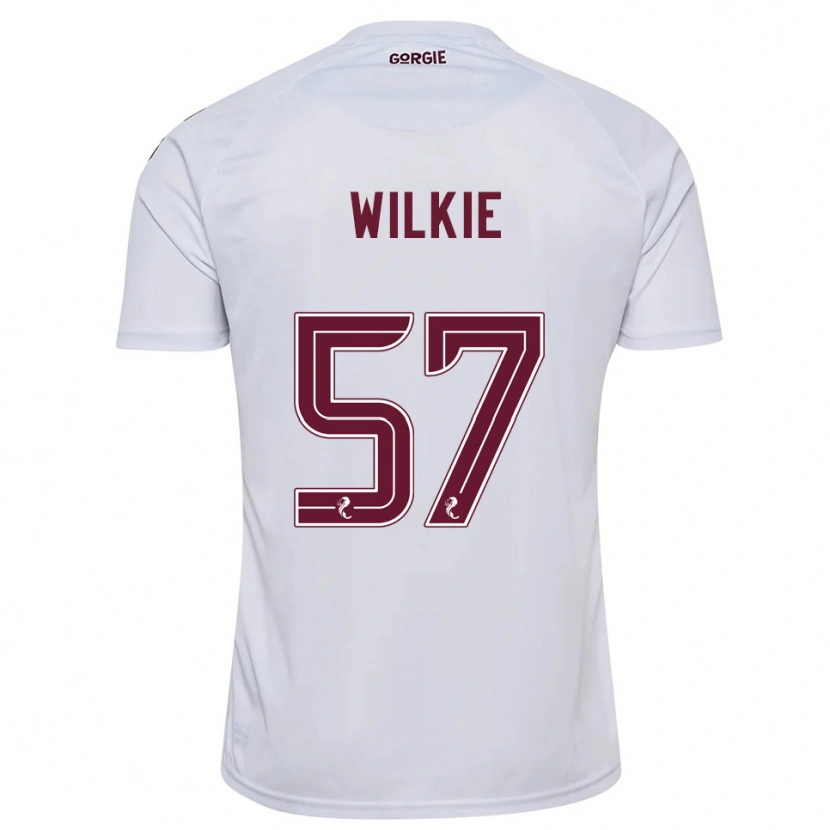 Danxen Män Coupar Wilkie #57 Vit Vinröd Bortatröja Matchtröjor 2025/26 Tröjor T-Tröja