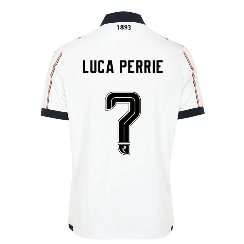 Danxen Män Luca Perrie #0 Vit Marin Röd Bortatröja Matchtröjor 2025/26 Tröjor T-Tröja