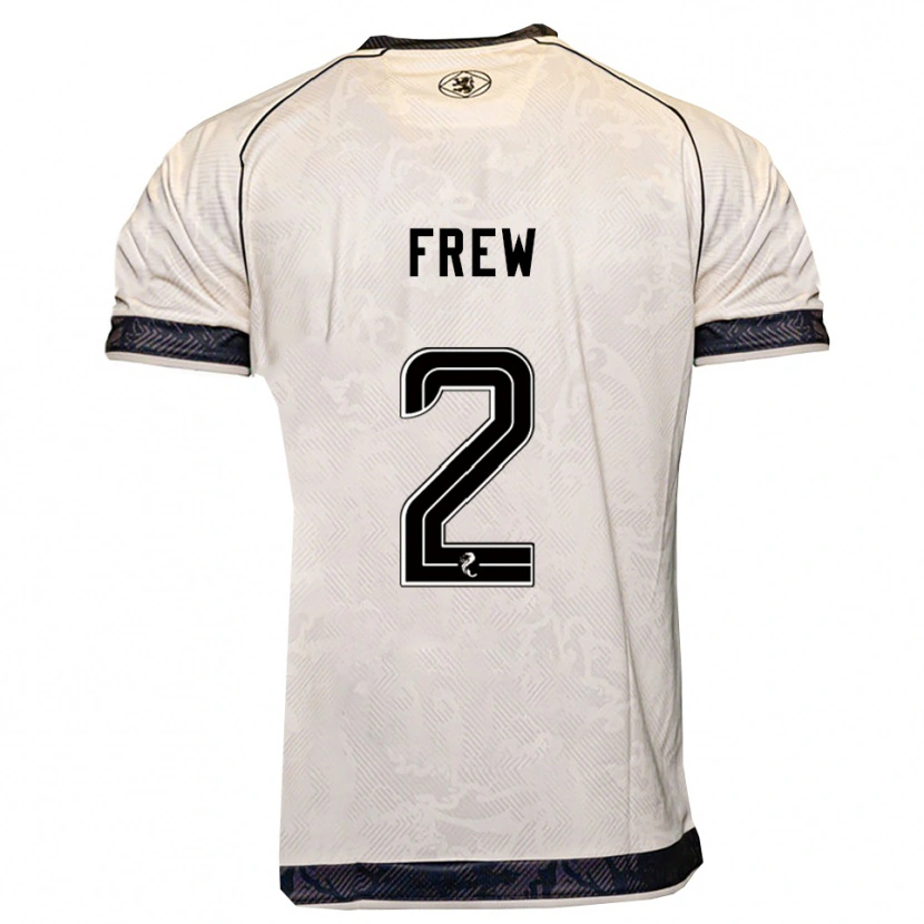 Danxen Män Katie Frew #2 Vit Svart Bortatröja Matchtröjor 2025/26 Tröjor T-Tröja