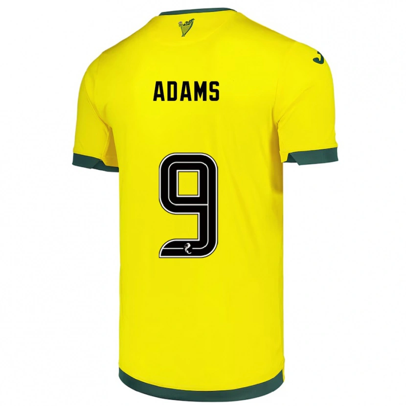 Danxen Män Eilidh Adams #9 Gul Grön Bortatröja Matchtröjor 2025/26 Tröjor T-Tröja