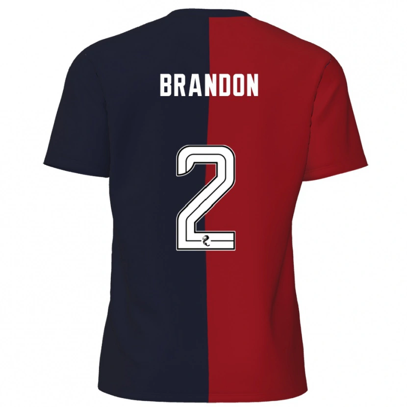 Danxen Män Jamie Brandon #2 Röd Marin Bortatröja Matchtröjor 2025/26 Tröjor T-Tröja
