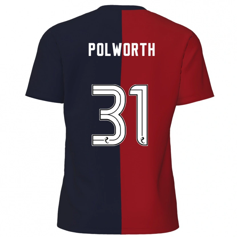 Danxen Män Liam Polworth #31 Röd Marin Bortatröja Matchtröjor 2025/26 Tröjor T-Tröja