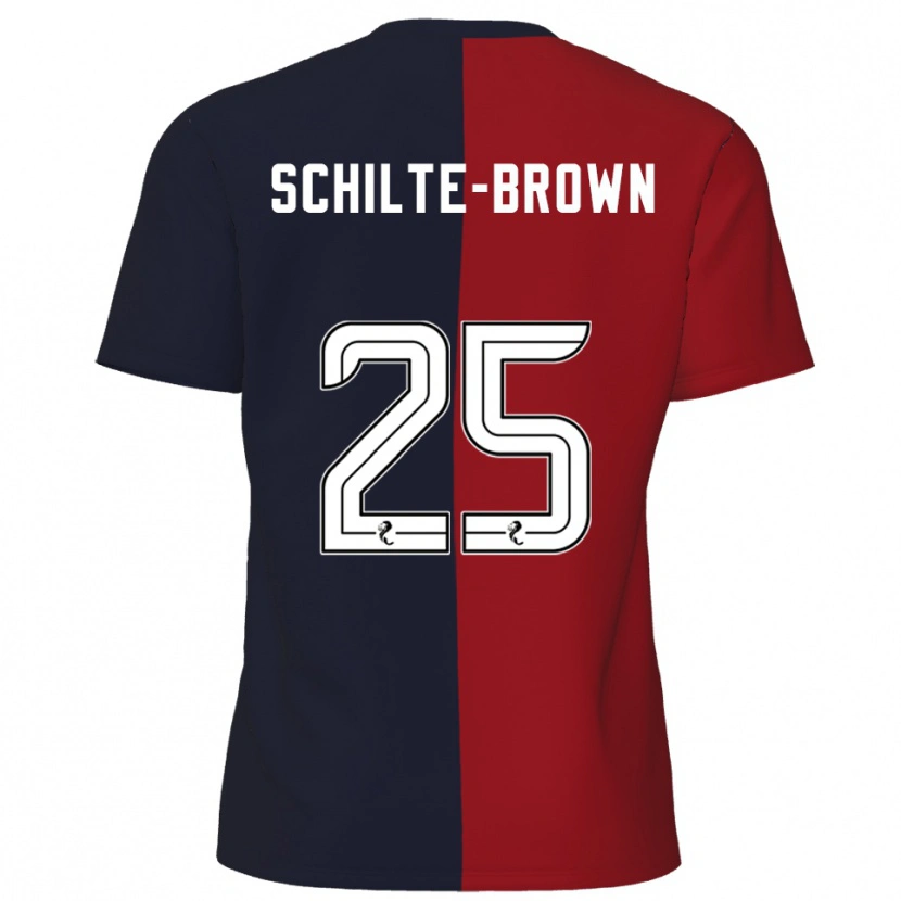 Danxen Män Ethan Schilte-Brown #25 Röd Marin Bortatröja Matchtröjor 2025/26 Tröjor T-Tröja