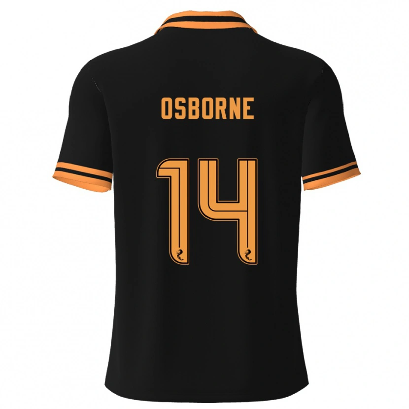 Danxen Män Ellie Osborne #14 Svart Gul Bortatröja Matchtröjor 2025/26 Tröjor T-Tröja