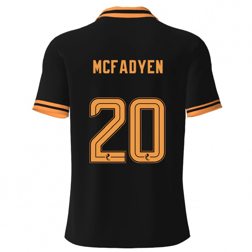 Danxen Män Emma Mcfadyen #20 Svart Gul Bortatröja Matchtröjor 2025/26 Tröjor T-Tröja