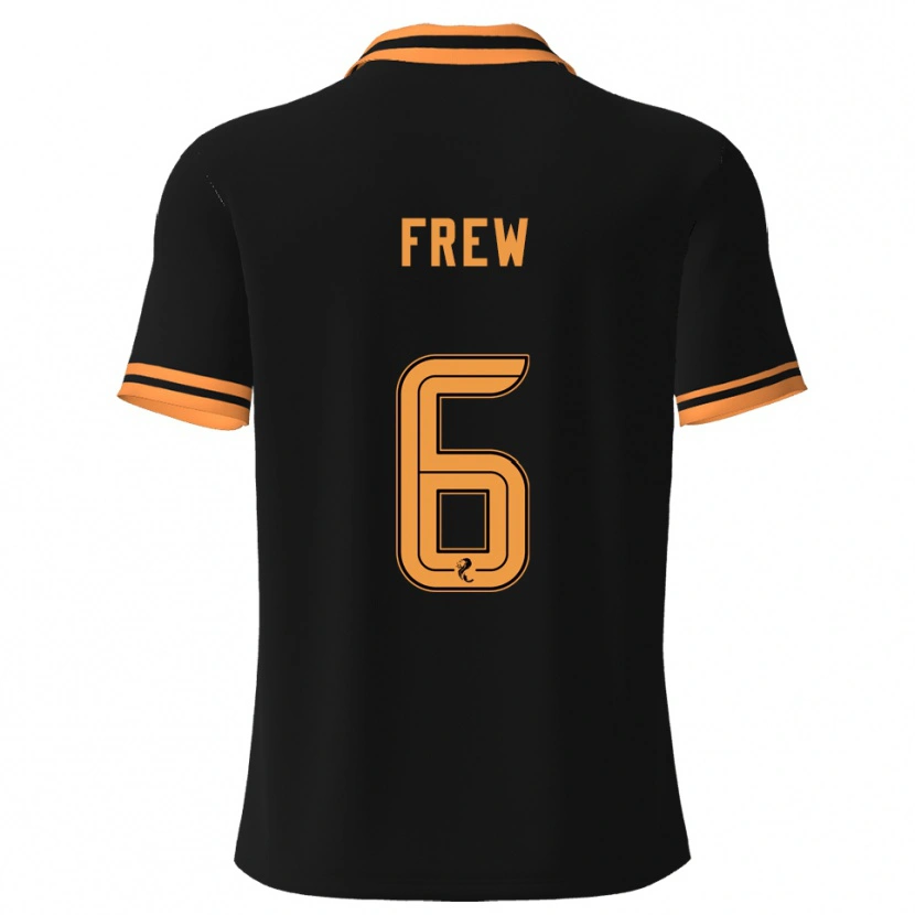 Danxen Män Natasha Frew #6 Svart Gul Bortatröja Matchtröjor 2025/26 Tröjor T-Tröja