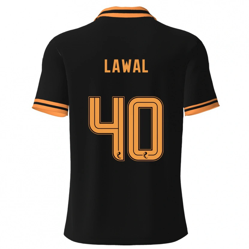 Danxen Män Samson Lawal #40 Svart Gul Bortatröja Matchtröjor 2025/26 Tröjor T-Tröja