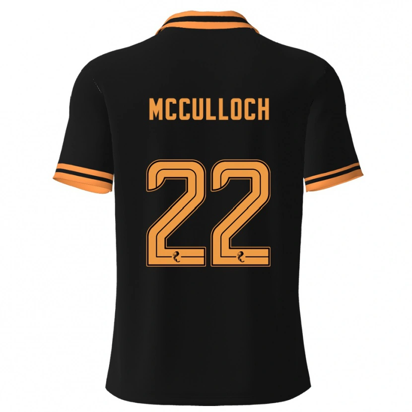 Danxen Män Seren Mcculloch #22 Svart Gul Bortatröja Matchtröjor 2025/26 Tröjor T-Tröja