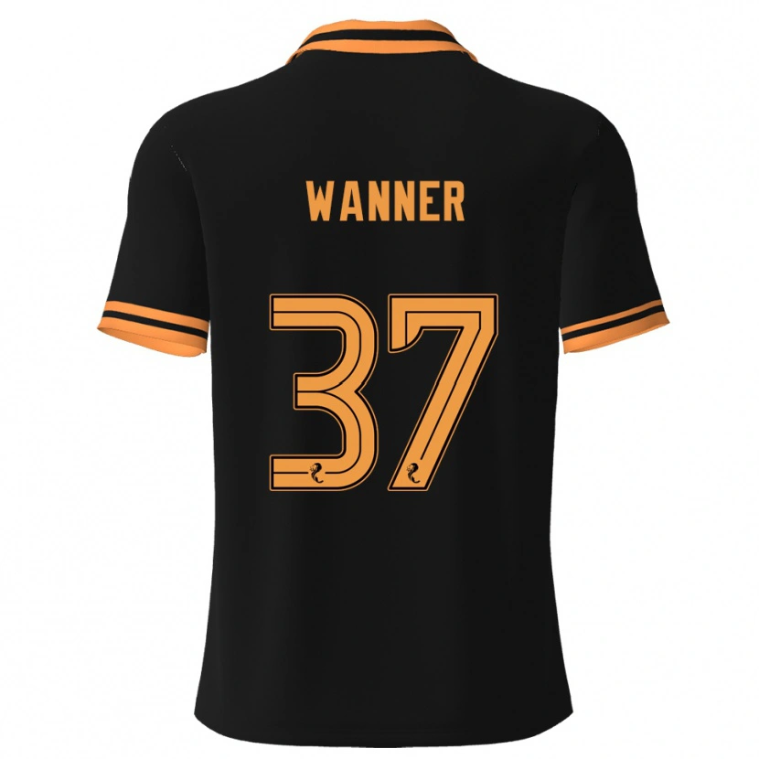 Danxen Män Jannik Wanner #37 Svart Gul Bortatröja Matchtröjor 2025/26 Tröjor T-Tröja