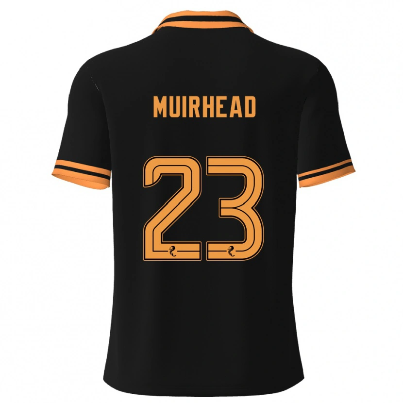 Danxen Män Robbie Muirhead #23 Svart Gul Bortatröja Matchtröjor 2025/26 Tröjor T-Tröja
