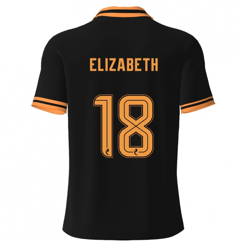 Danxen Män Ashley Elizabeth #18 Svart Gul Bortatröja Matchtröjor 2025/26 Tröjor T-Tröja