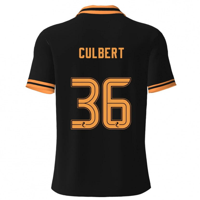 Danxen Män Sam Culbert #36 Svart Gul Bortatröja Matchtröjor 2025/26 Tröjor T-Tröja