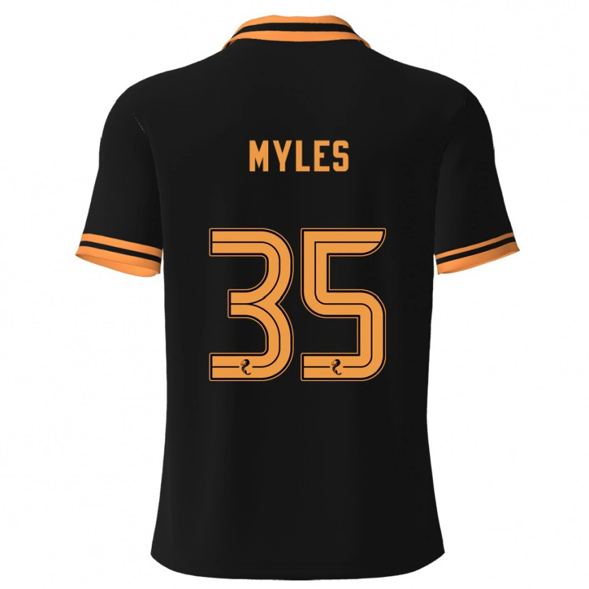 Danxen Män Evan Myles #35 Svart Gul Bortatröja Matchtröjor 2025/26 Tröjor T-Tröja