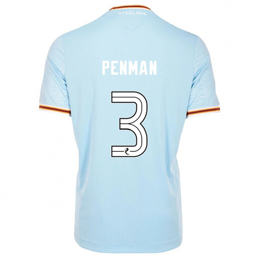Danxen Män Jenna Penman #3 Himmelsblå Bortatröja Matchtröjor 2025/26 Tröjor T-Tröja