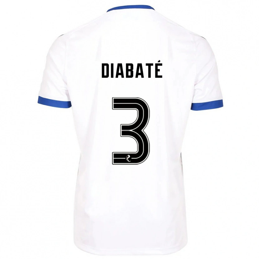 Danxen Män Cheick Diabaté #3 Vit Blå Bortatröja Matchtröjor 2025/26 Tröjor T-Tröja