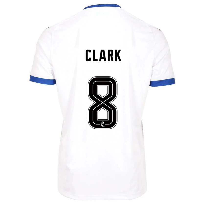 Danxen Män Hannah Clark #8 Vit Blå Bortatröja Matchtröjor 2025/26 Tröjor T-Tröja