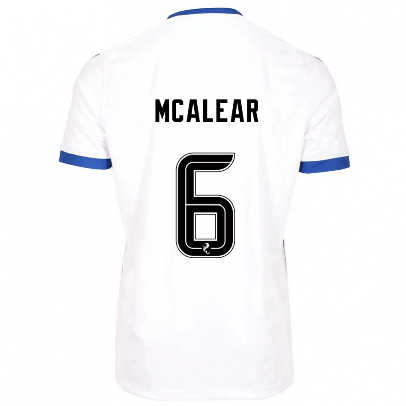 Danxen Män Reece Mcalear #6 Vit Blå Bortatröja Matchtröjor 2025/26 Tröjor T-Tröja