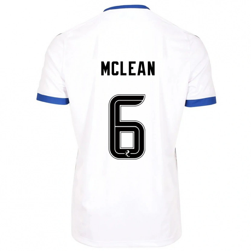Danxen Män Elvie Mclean #6 Vit Blå Bortatröja Matchtröjor 2025/26 Tröjor T-Tröja