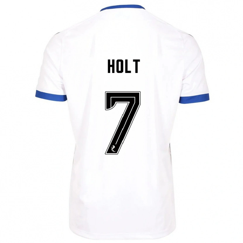 Danxen Män Jason Holt #7 Vit Blå Bortatröja Matchtröjor 2025/26 Tröjor T-Tröja