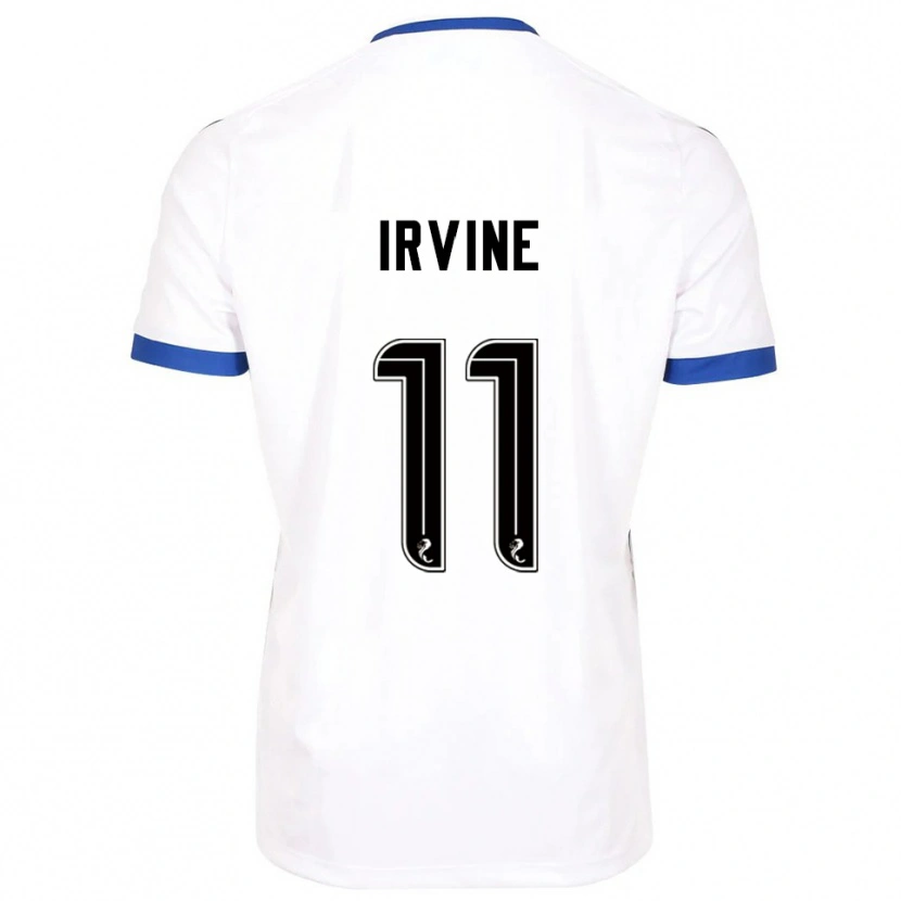 Danxen Män Niamh Irvine #11 Vit Blå Bortatröja Matchtröjor 2025/26 Tröjor T-Tröja