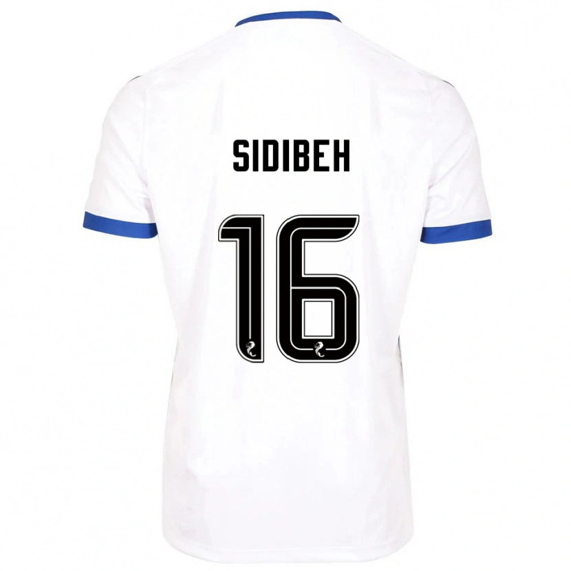 Danxen Män Adama Sidibeh #16 Vit Blå Bortatröja Matchtröjor 2025/26 Tröjor T-Tröja