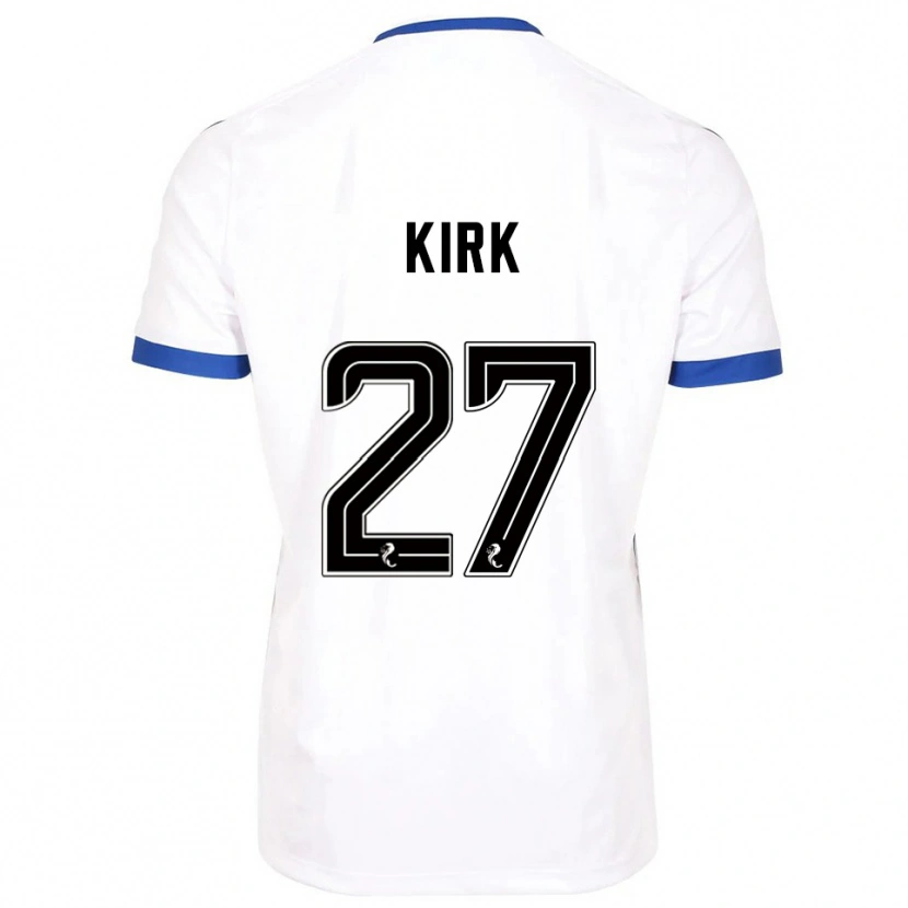 Danxen Män Makenzie Kirk #27 Vit Blå Bortatröja Matchtröjor 2025/26 Tröjor T-Tröja