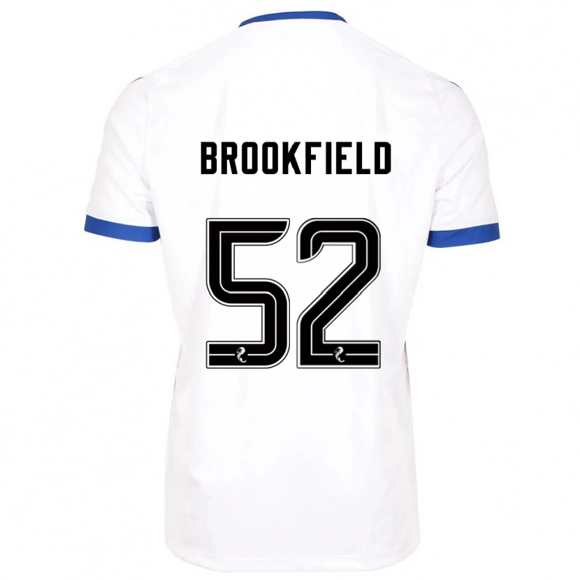 Danxen Män Arran Brookfield #52 Vit Blå Bortatröja Matchtröjor 2025/26 Tröjor T-Tröja
