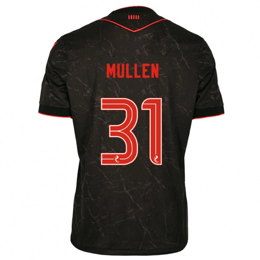Danxen Män Ryan Mullen #31 Svart Röd Bortatröja Matchtröjor 2025/26 Tröjor T-Tröja