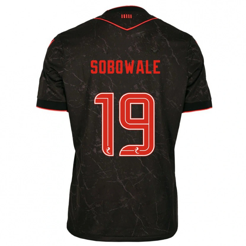 Danxen Män Tunmise Sobowale #19 Svart Röd Bortatröja Matchtröjor 2025/26 Tröjor T-Tröja