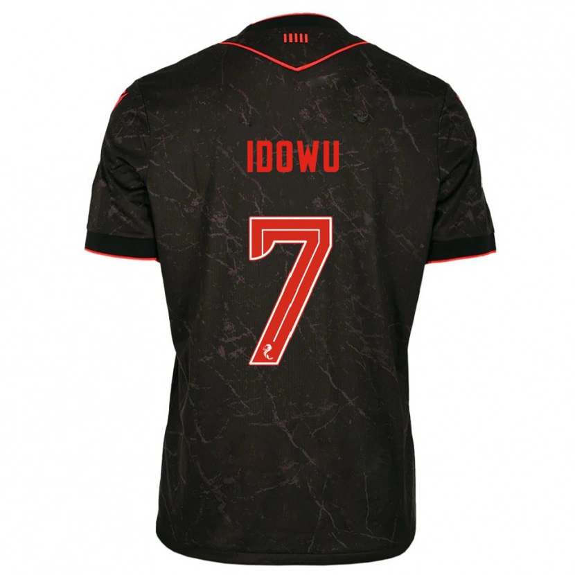 Danxen Män Roland Idowu #7 Svart Röd Bortatröja Matchtröjor 2025/26 Tröjor T-Tröja