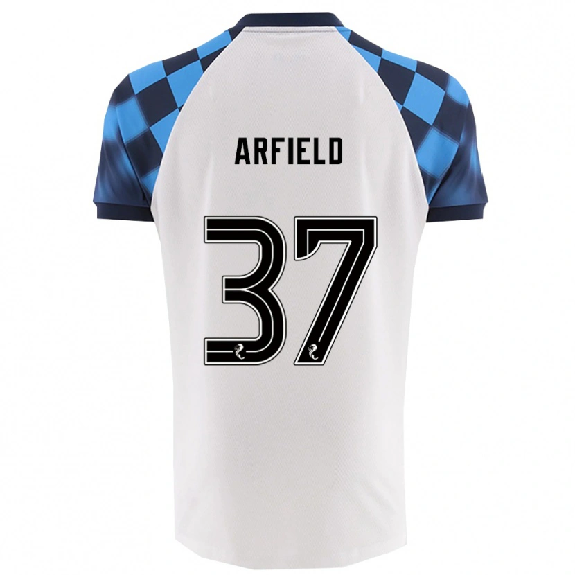 Danxen Män Scott Arfield #37 Vit Himmelsblå Bortatröja Matchtröjor 2025/26 Tröjor T-Tröja