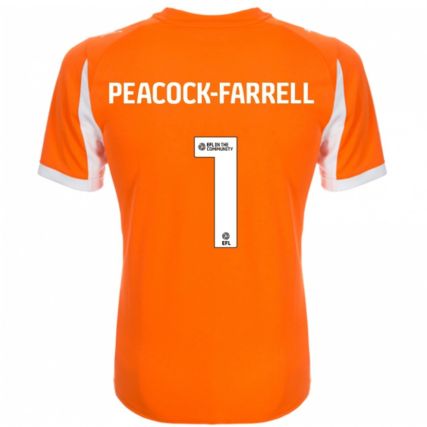 Danxen Kvinnor Bailey Peacock-Farrell #1 Orange Vit Hemmatröja Matchtröjor 2025/26 Tröjor T-Tröja