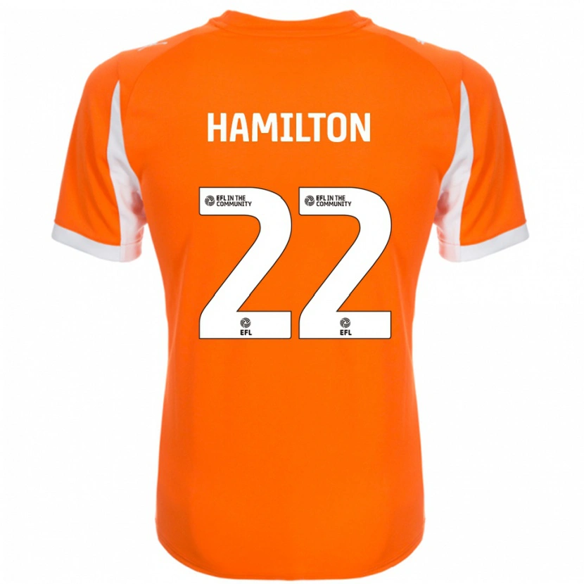Danxen Kvinnor Cj Hamilton #22 Orange Vit Hemmatröja Matchtröjor 2025/26 Tröjor T-Tröja